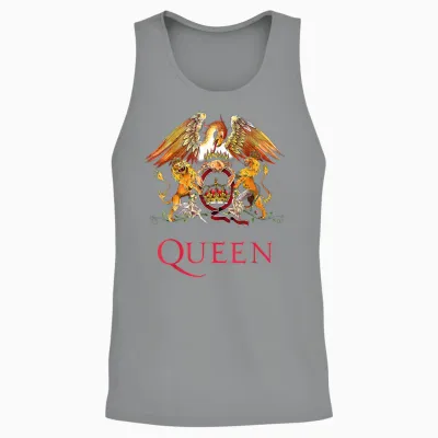 Queen Official Classic Crest T-Shirt, Black Unisex Tank Top - Sport Grey
