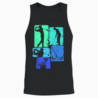Golf Golfer Golfspieler Kinder Jungen Unisex Tank Top - Black