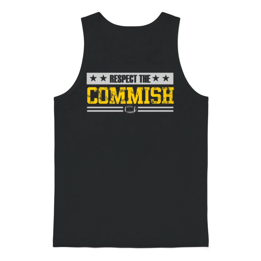 Respect the Commish Unisex Tank Top - Black