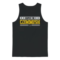 Respect the Commish Unisex Tank Top - Black – 1