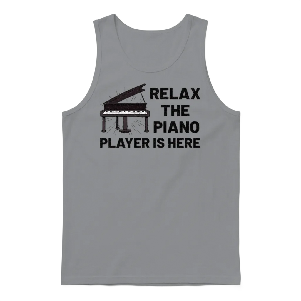 Piano Player Funny Piano Keyboard Piano Music Unisex Tank Top - Sport Grey