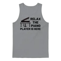 Piano Player Funny Piano Keyboard Piano Music Unisex Tank Top - Sport Grey – 1