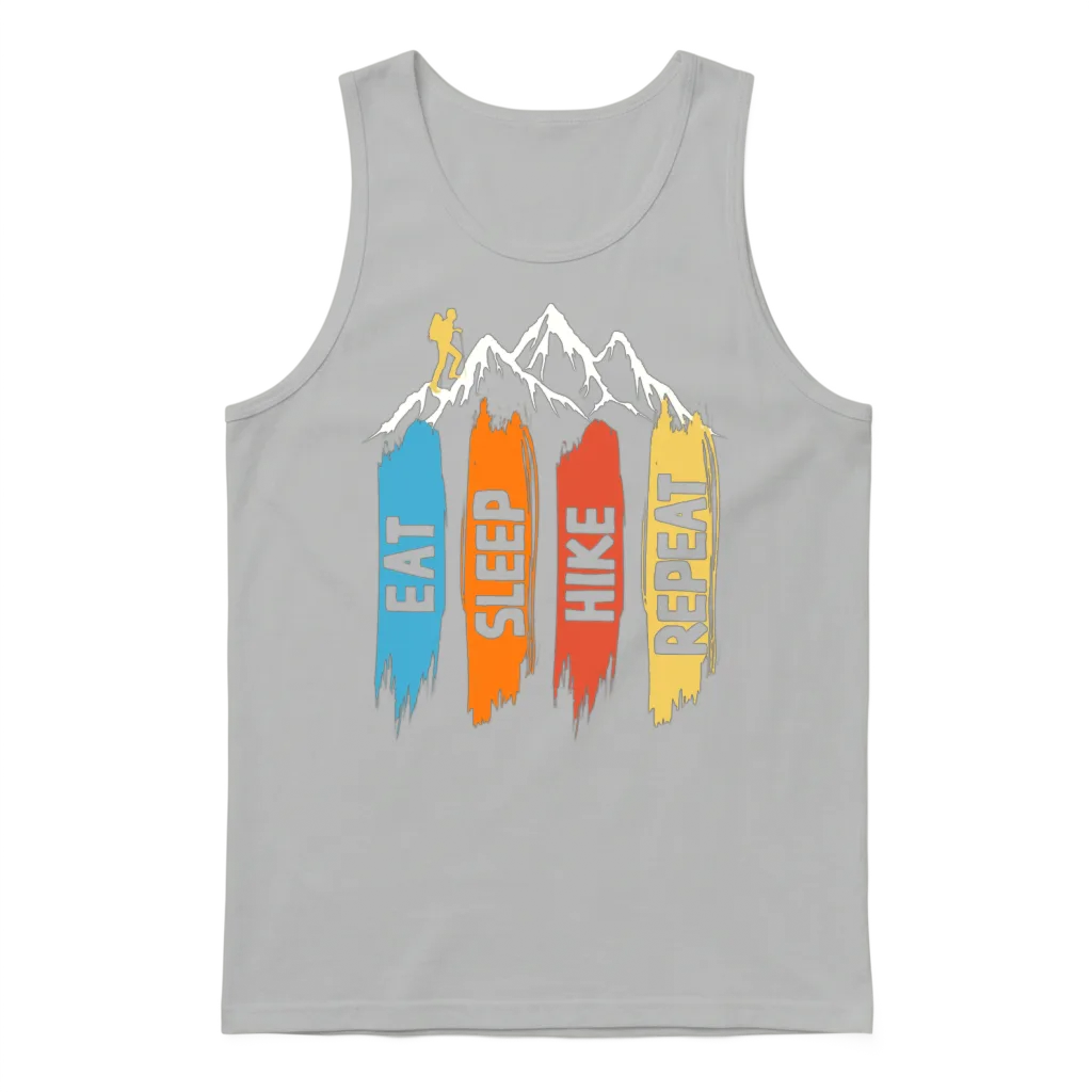 Eat Sleep Hike Repeat, Eat Sleep Hike Unisex Tank Top - Ash