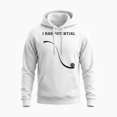 Joke About Retro Physics Unisex Hoodie - White