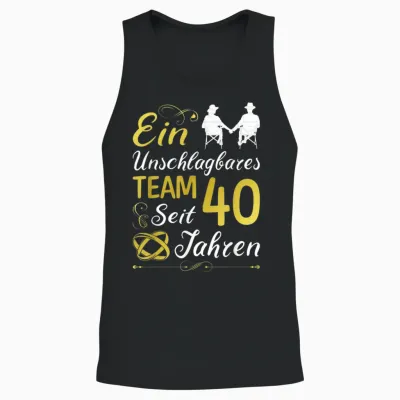 40 Jahre Verheiratet 40. Hochzeitstag Rubinhochzeit Unisex Tank Top - Black