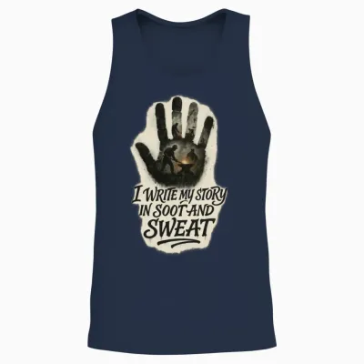 Soot & Sweat Blacksmith Grind Unisex Tank Top - Navy
