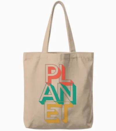 Retro Planet Tote Bags - Natural