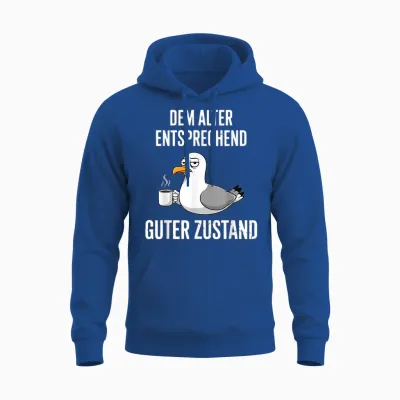 Dem Alter Entsprechend Guter Zustand Möwe Unisex Hoodie - Royal