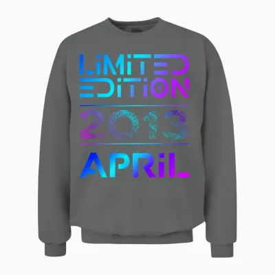 Limited Edition April 2013 Junge Mädchen 13. Geburtstag Unisex Sweatshirt - Graphite Heather