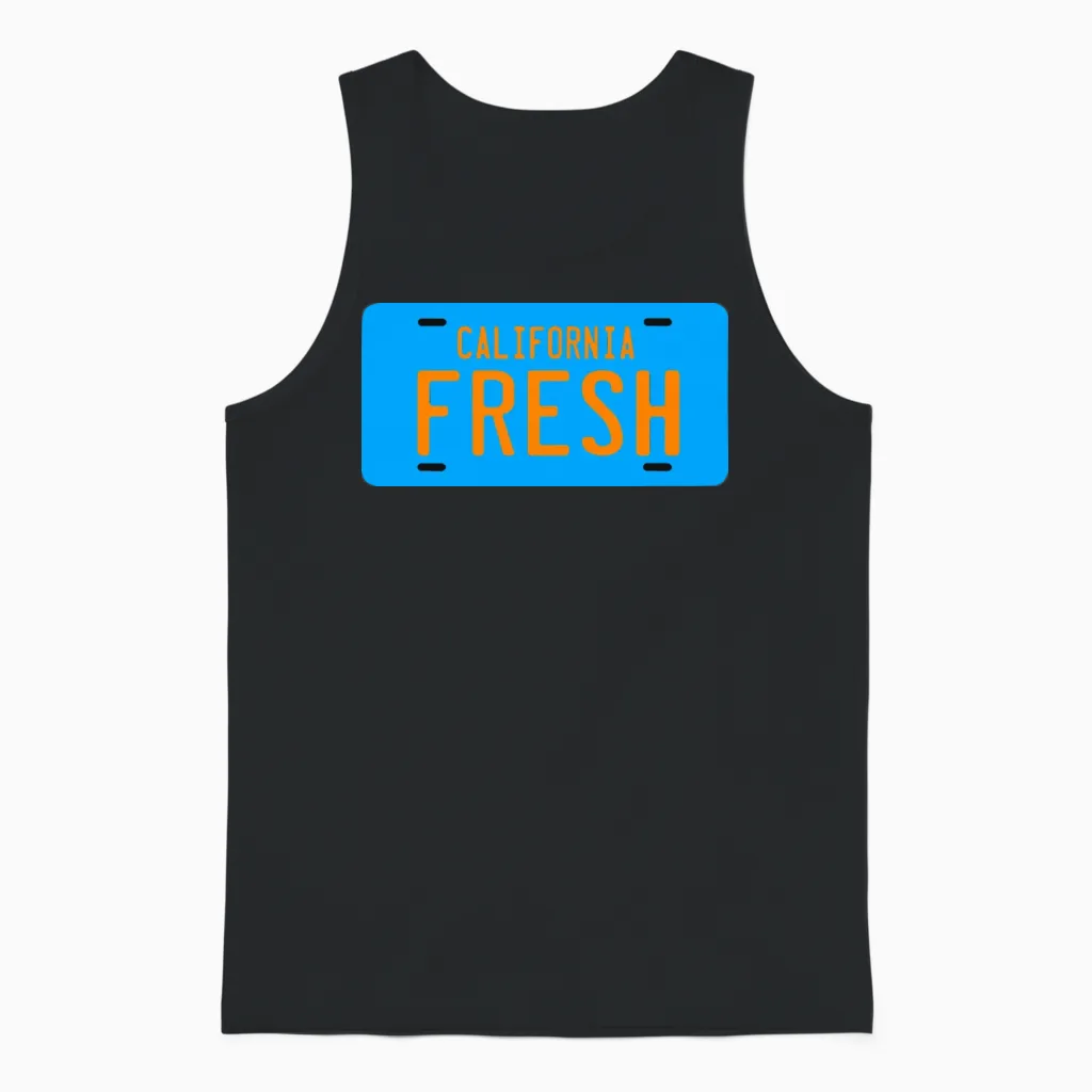 Fresh License Plate Unisex Tank Top in Black