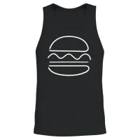 Burger Unisex Tank Top - Black – 2