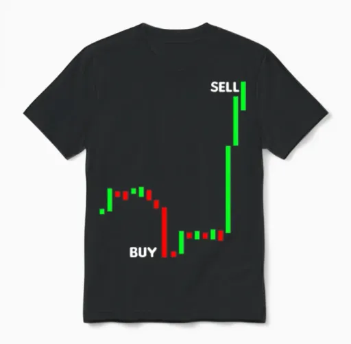 Stock Trading Pips Buy Sell Gift Unisex T-Shirt in Black
