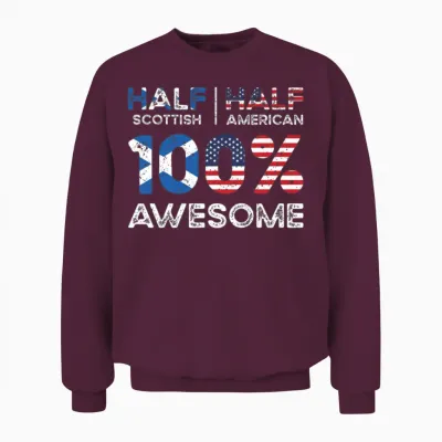 Born Scottish Scotland American Usa Citizenship Unisex Sweatshirt - Maroon