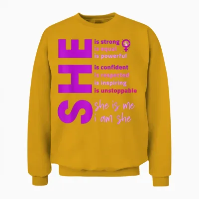 International Women's Day for Women International Womens Day Unisex Sweatshirt - Gold