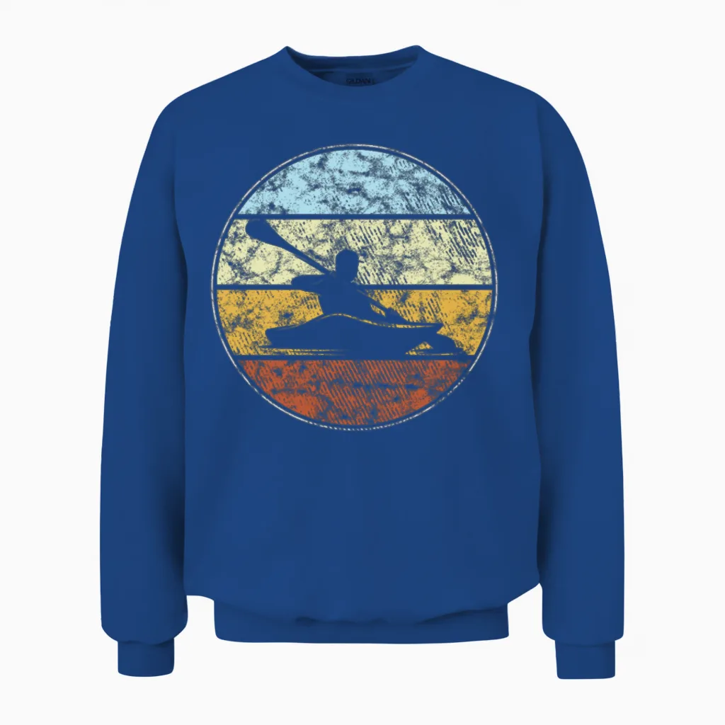 Kayak Retro Unisex Sweatshirt in Royal