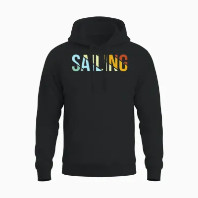 Sailing Retro Unisex Hoodie - Black