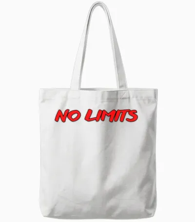 No Limits Funny Tote Bags - White