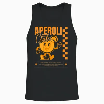 Aperoli Club Holy Spritz Aperölchen Spritztour Team Back Unisex Tank Top - Black