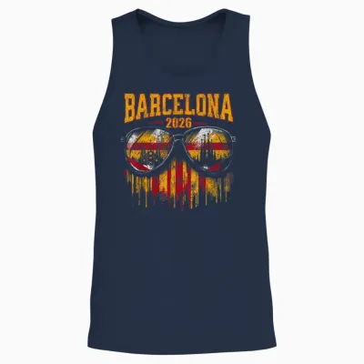 Barcelona 2026 – Modische Katalanische Kleidung Unisex Tank Top - Navy