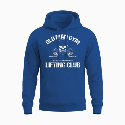 Old Man Gym Lifting Club Respect You Elders Unisex Hoodie - Royal