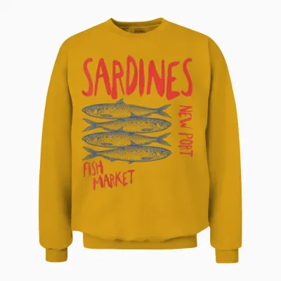 Sardines Fish Retro Vintage Sea Summer Unisex Sweatshirt - Gold