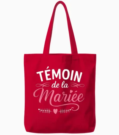 Témoin De La Mariée Accessoire Soirée Humour Femme Evjf Tote Bags - Red