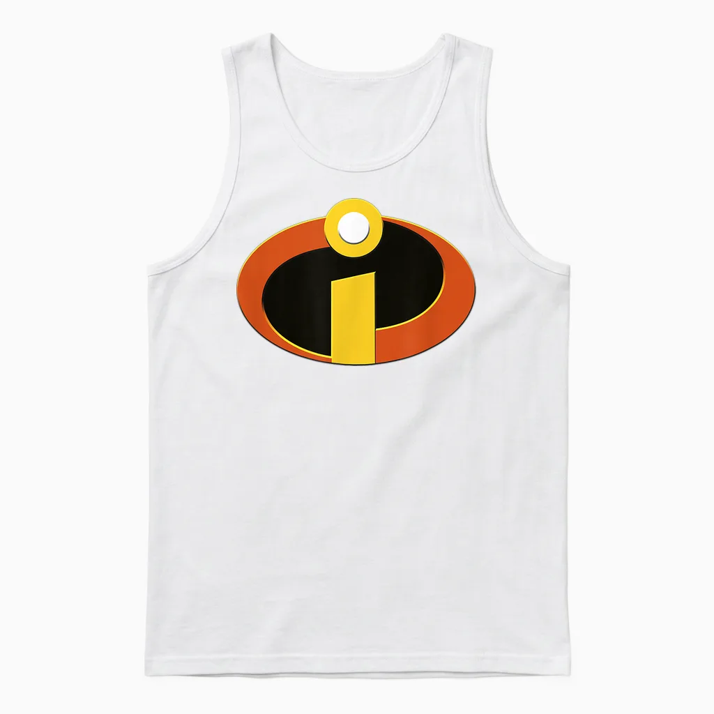 Disney Pixar Incredibles T-Shirt Halloween Costume, Red, S Unisex Tank Top in White
