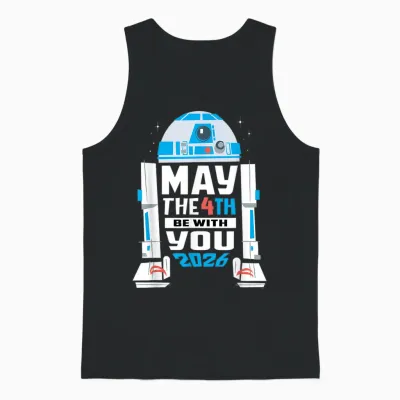 Star Wars R2-D2 May the 4th Be with You 2026 Star Wars Day Unisex Tank Top - Black