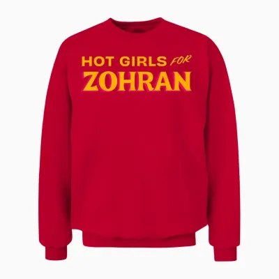 Hot Girls for Zohran Mamdani Zohran for Nyc Mayor 2025 Unisex Sweatshirt - Red