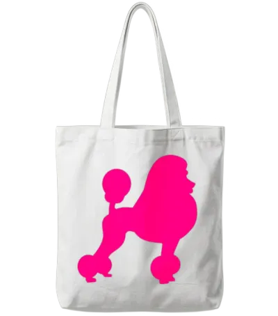 Poodle Tote Bags - White