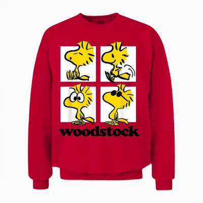 Peanuts - Woodstock Grid Unisex Sweatshirt - Red