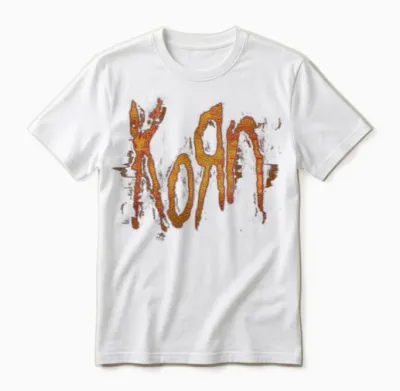 Korn Fire-Logo Unisex T-Shirt - White