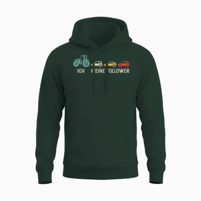 T-Shirt with German Text "ich Und Meine Follower" [german Language], Black Unisex Hoodie - Forest