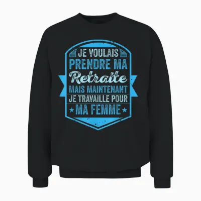 Pensioner Retirement Departure Man T-Shirt, Black, S Unisex Sweatshirt - Black