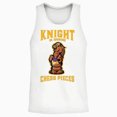 Knight in Shining Chess Pieces - Chess Unisex Tank Top - White