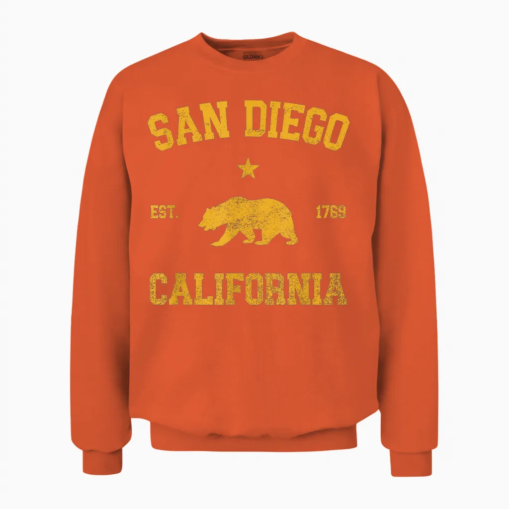 San Diego Unisex Sweatshirt in Orange