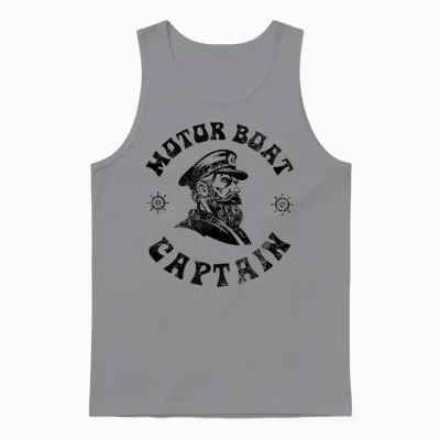 Funny Motor Boating Vintage Motor Boat Captain Unisex Tank Top - Sport Grey
