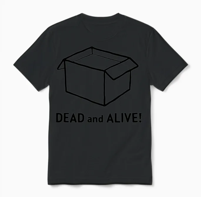Schrödinger S Box Quantum Paradox Science Path4 Unisex T-Shirt in Black