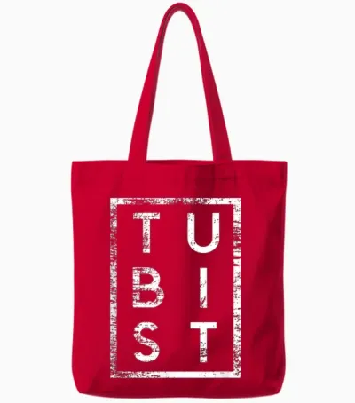 Tubist Minimalismus Tuba Tubaspieler Tote Bags - Red