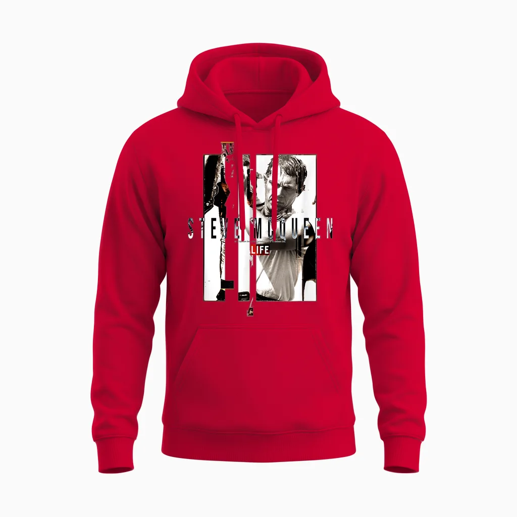 Life Bildersammlung Steve Mcqueen 02 Unisex Hoodie in Red