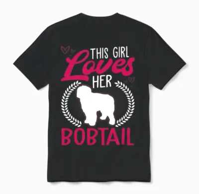 This Girl Loves Her Bobtail Unisex T-Shirt - Black