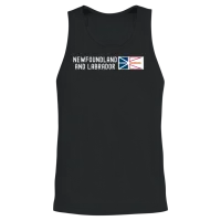 Newfoundland and Labrador Flag | Canada Provinces Unisex Tank Top - Black – 2