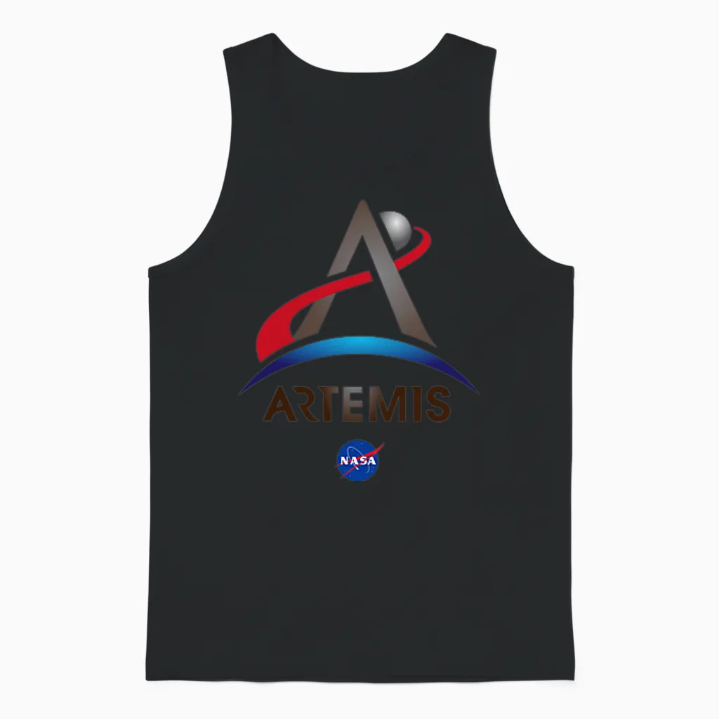 Nasa Artemis Mission Logo Unisex Tank Top in Black