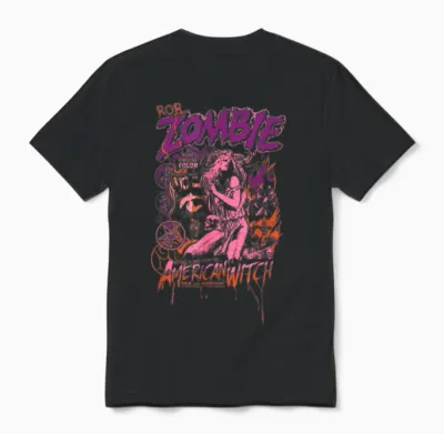 Rob Zombie American Witch Pastel Unisex T-Shirt - Black