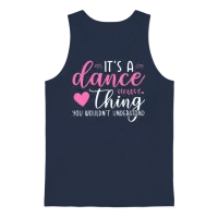 Funny Dance Quotes Unisex Tank Top - Navy – 1