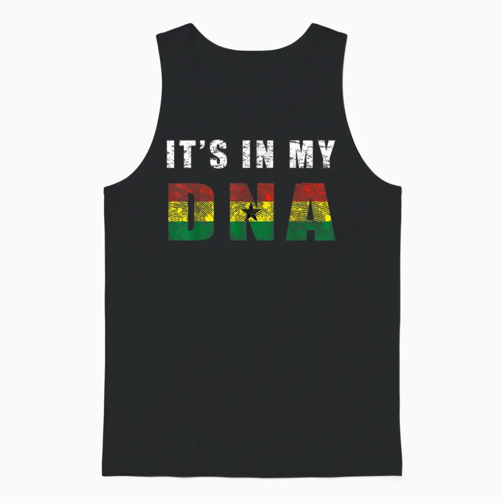 Flag of Ghana, Flag of Ghana. T-Shirt, Black, S Unisex Tank Top in Black