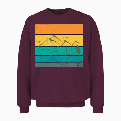 Hiking Unisex Sweatshirt - Maroon