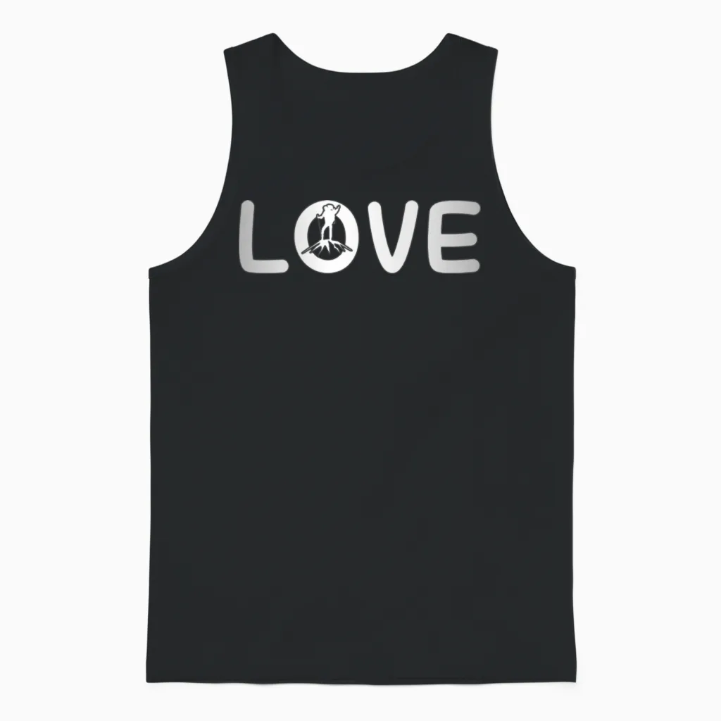 Hiking Love & Outdoors Gift Unisex Tank Top in Black