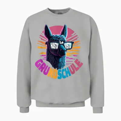 Hasta La Vista Lama Alpaka Grundschule Abschluss 5.klasse Unisex Sweatshirt - Ash