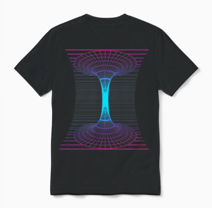 Time Travel Lover Quantum Physics Unisex T-Shirt in Black